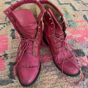Vintage pink riding boots 7.5